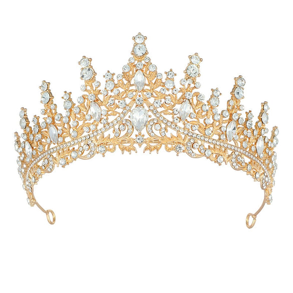 Wholesale Women's Luxury Bridal Crown Hairband Accessories Zinc Alloy Electroplating
