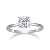 Wholesale Women's Luxury Closedback Moissanite Ring S925 Silver Platinumplated Geometric Style Set With Diamonds