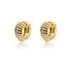 Wholesale Women's Luxury Copper Zircon Heart Geometric Electroplated Earrings