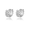 Wholesale Women's Luxury Copper Zircon Heart Geometric Electroplated Earrings
