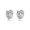 Wholesale Women's Luxury Copper Zircon Heart Geometric Electroplated Earrings