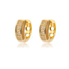 Wholesale Women's Luxury Copper Zircon Heart Geometric Electroplated Earrings