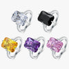 Wholesale Women's Luxury Exaggerated Rectangular Zircon Inlaid Ring S925 Silver With Geometric Pattern Electroplated