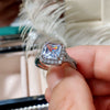 Wholesale Women's Luxury Exquisite Geometric Zircon Copper Ring