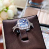 Wholesale Women's Luxury Exquisite Geometric Zircon Copper Ring