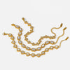 Wholesale Women's Luxury Geometric Heart And Flower Zircon Inlay 18K Goldplated Stainless Steel Bracelet