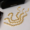 Wholesale Women's Luxury Geometric Heart And Flower Zircon Inlay 18K Goldplated Stainless Steel Bracelet