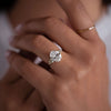 Wholesale Women's Luxury Geometric Zircon Copper Ring Three Piece Set