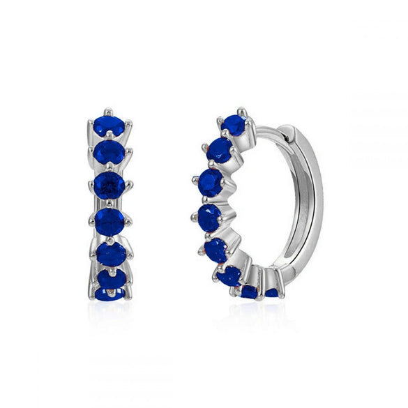 Wholesale Women's Luxury Geometric Zircon Earring Sets Copper Purely Handmade