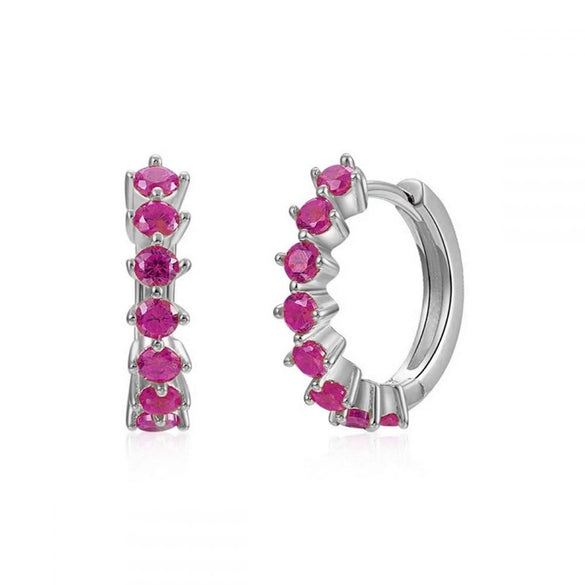 Wholesale Women's Luxury Geometric Zircon Earring Sets Copper Purely Handmade