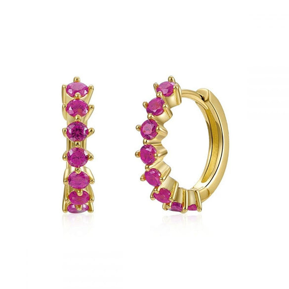 Wholesale Women's Luxury Geometric Zircon Earring Sets Copper Purely Handmade
