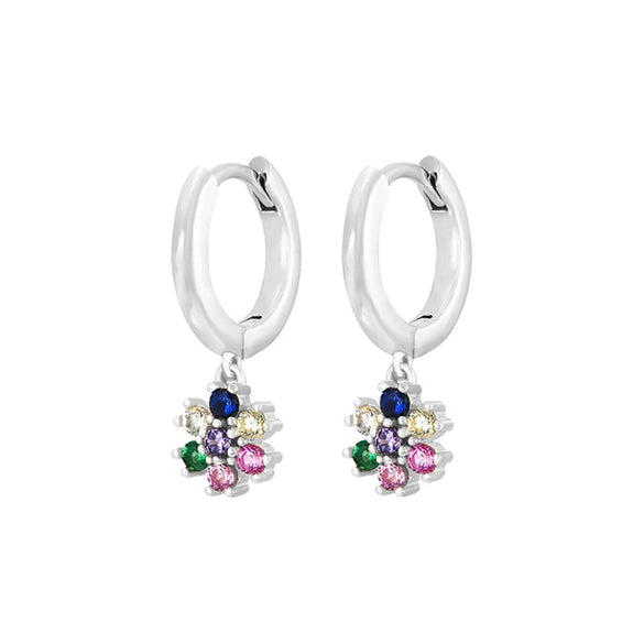 Wholesale Women's Luxury Geometric Zircon Earring Sets Copper Purely Handmade