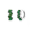 Wholesale Women's Luxury Geometric Zircon Earring Sets Copper Purely Handmade