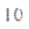 Wholesale Women's Luxury Geometric Zircon Earring Sets Copper Purely Handmade