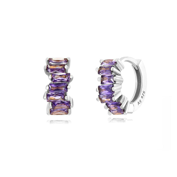 Wholesale Women's Luxury Geometric Zircon Earring Sets Copper Purely Handmade