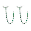 Wholesale Women's Luxury Geometric Zircon Earring Sets Copper Purely Handmade