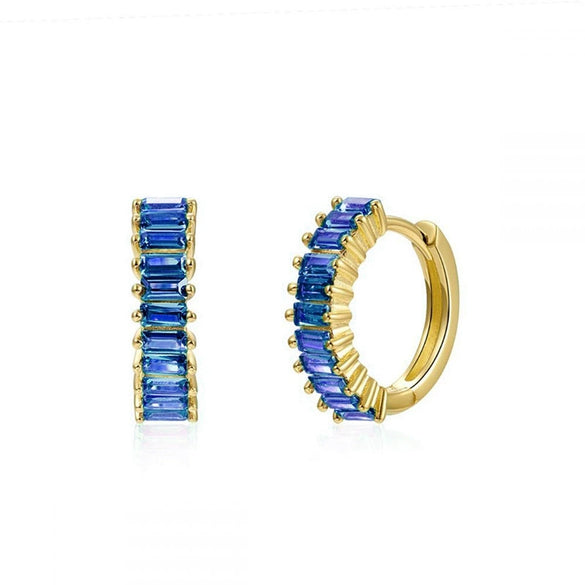Wholesale Women's Luxury Geometric Zircon Earring Sets Copper Purely Handmade