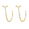 Wholesale Women's Luxury Geometric Zircon Earring Sets Copper Purely Handmade