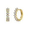 Wholesale Women's Luxury Geometric Zircon Earring Sets Copper Purely Handmade