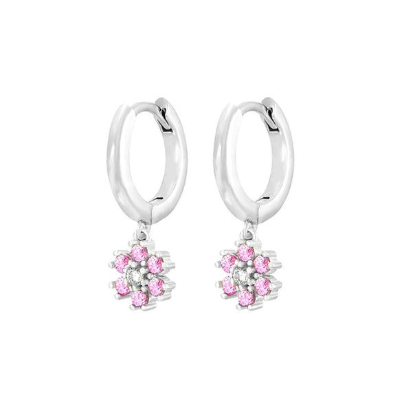Wholesale Women's Luxury Geometric Zircon Earring Sets Copper Purely Handmade