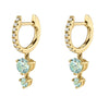 Wholesale Women's Luxury Geometric Zircon Earring Sets Copper Purely Handmade