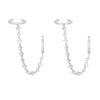 Wholesale Women's Luxury Geometric Zircon Earring Sets Copper Purely Handmade