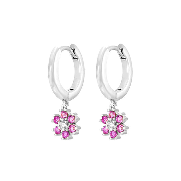 Wholesale Women's Luxury Geometric Zircon Earring Sets Copper Purely Handmade