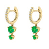 Wholesale Women's Luxury Geometric Zircon Earring Sets Copper Purely Handmade