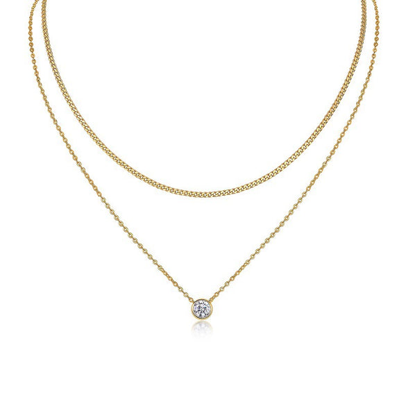 Wholesale Women's Luxury Highend Geometric Moissanite Inlaid 925 Sterling Silver Pendant Necklace
