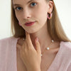 Wholesale Women's Luxury Highend Minimalist Geometric Cshaped Electroplated Stainless Steel Oil Drop Earrings