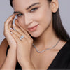 Wholesale Women's Luxury Moissanite Engagement Ring 925 Silver Electroplated Geometric Style