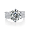 Wholesale Women's Luxury Moissanite Engagement Ring 925 Silver Electroplated Geometric Style