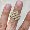 Wholesale Women's Luxury Ring Copper Heartshaped Geometric Zircon Jewelry