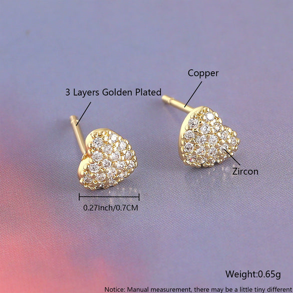 Wholesale Women's Luxury Round Copper Earrings With Diamond Geometric Spherical Design And Electroplating Treatment