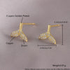 Wholesale Women's Luxury Round Copper Earrings With Diamond Geometric Spherical Design And Electroplating Treatment