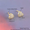 Wholesale Women's Luxury Round Copper Earrings With Diamond Geometric Spherical Design And Electroplating Treatment