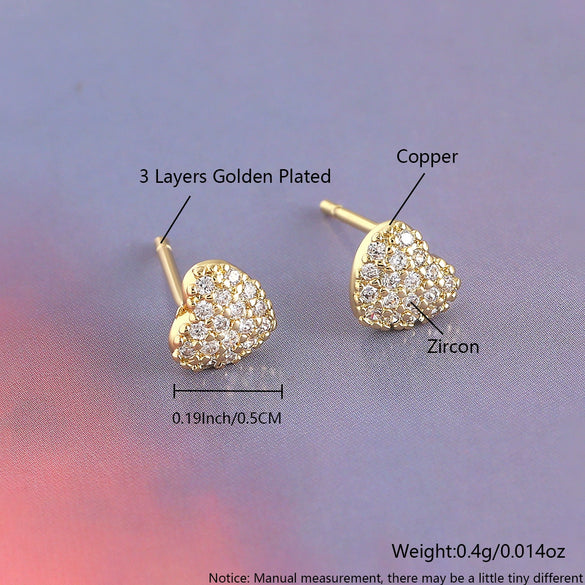 Wholesale Women's Luxury Round Copper Earrings With Diamond Geometric Spherical Design And Electroplating Treatment