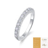 Wholesale Women's Luxury S925 Silver Geometric Moissanite Inlaid Ring