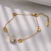 Wholesale Women's Luxury Small Waist Titanium Steel Bracelet With Gold Diamond Encrusted Non Fading Cold Wind Niche Jewelry