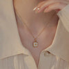 Wholesale Women's Luxury Titanium Steel Letterinlaid Ochain Necklace With Gold Plated Electroplating