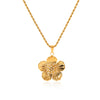 Wholesale Women's Luxury Vintage Stainless Steel And Titanium Steel Twist Chain Flower And Geometric Pendant Necklace With Electroplating