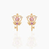 Wholesale Women's Magic Wand Earrings Brass With Star Pattern And Zircon Treatment