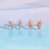 Wholesale Women's Magic Wand Earrings Brass With Star Pattern And Zircon Treatment