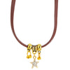 Wholesale Women's Maillard Style Alloy Star Shape Double Layer Stacked Necklace With Electroplating