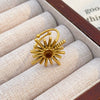 Wholesale Women's Maillard Style Geometric Stainless Steel Electroplated Tiger Eye Opening Adjustable Ring
