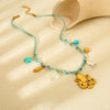 Wholesale Women's Marine Jewelry Octopus And Starfish Geometric Animal Zodiac Stainless Steel Titanium Steel Goldplated Pendant Braided Rope Clavicle Necklace
