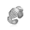 Wholesale Women's Marine Series Copper Ring With Animal And Geometric Pattern Starfish And Coral Design
