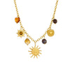 Wholesale Women's Medieval Minimalist Style Heart Shape Gold Plated Stainless Steel Pendant Necklace