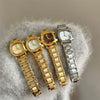 Wholesale Women's Medieval Style Dshaped Plum Blossom Steel Band Quartz Watch