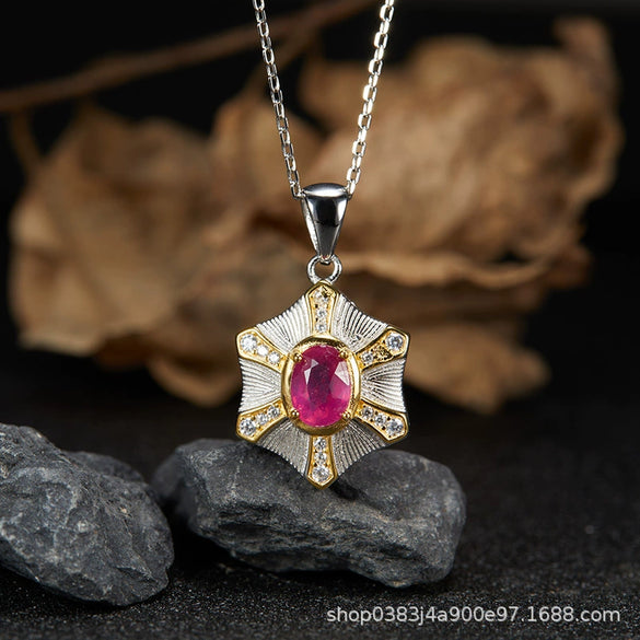 Wholesale Women's Medieval Style Geometric Diamond Gems Silver Earrings